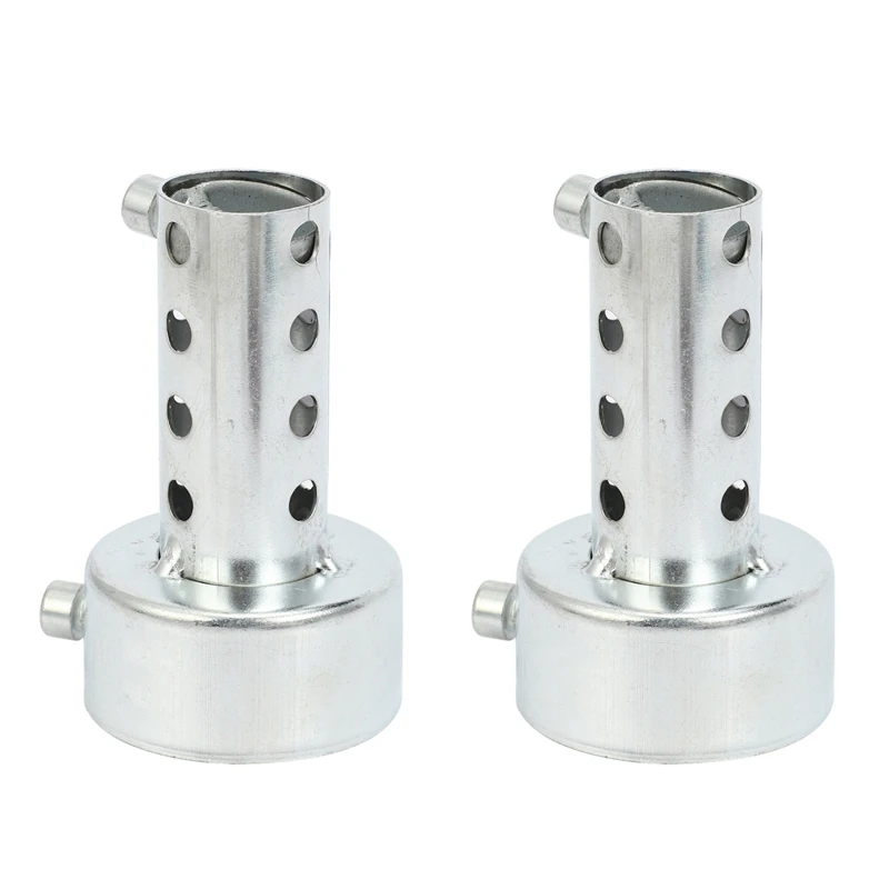 

2 шт., серебристый глушитель для выхлопных газов мотоцикла, 48 мм x 80 мм