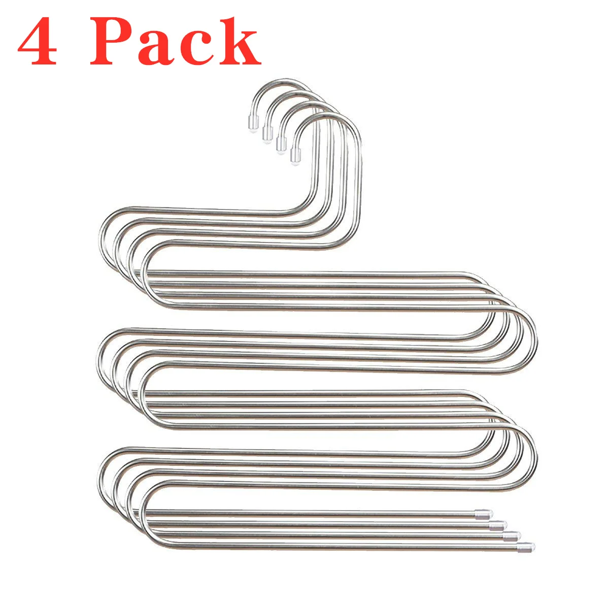 

4 Pack 5 layers S Shape MultiFunctional Clothes Hangers Rack High-quality Pants Storage Hangers Multilayer Storage Cloth Hanger
