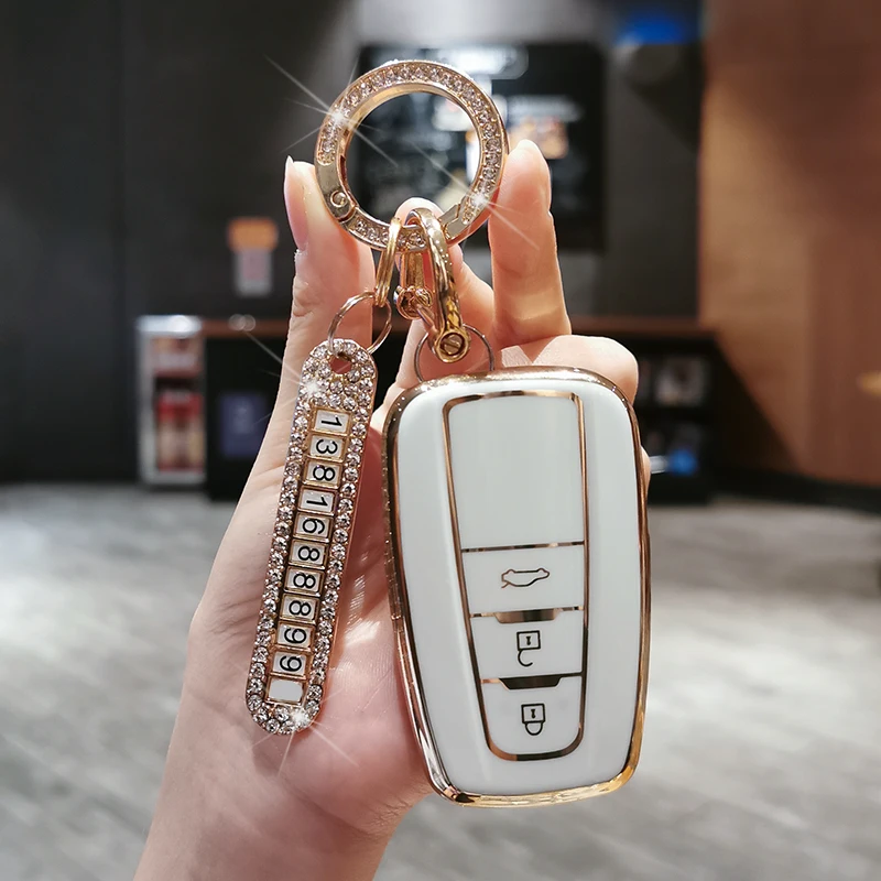 

Car Remote Key Case Cover Car key box Shell Fob For Toyota Corolla Prius Camry CHR RAV4 C-HR Altis Land Cruiser Prado Keychain