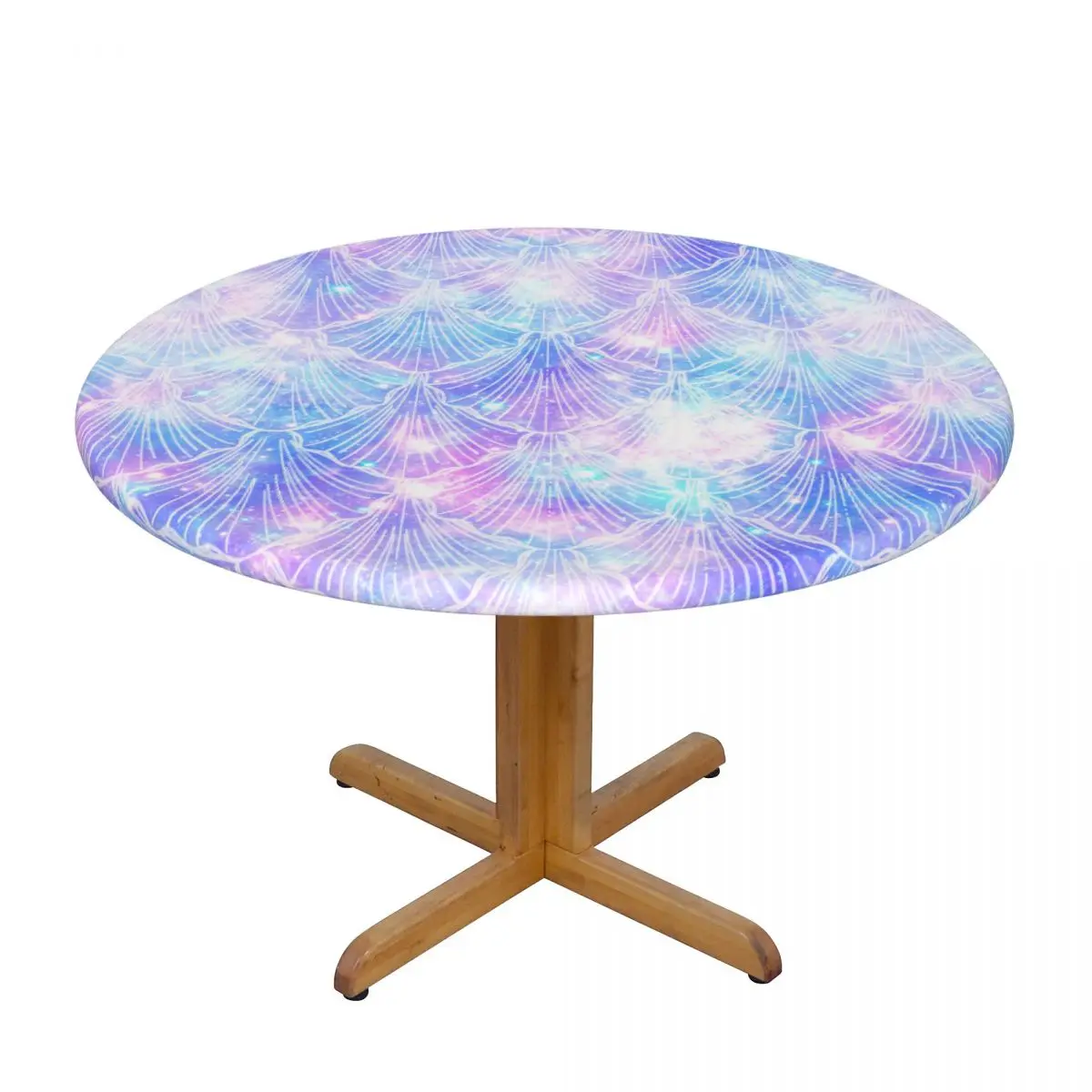 

Mermaid Galaxy Prints Waterproof Polyester Round Tablecloth Catering Fitted Table Cover