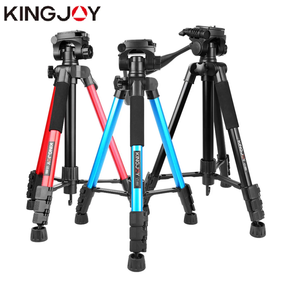 

KINGJOY VT-880 3 Colors Tripod For Video Camera Stand Profesional For All Models Digital SLR DSLR Holder Stativ Mobile Flexible
