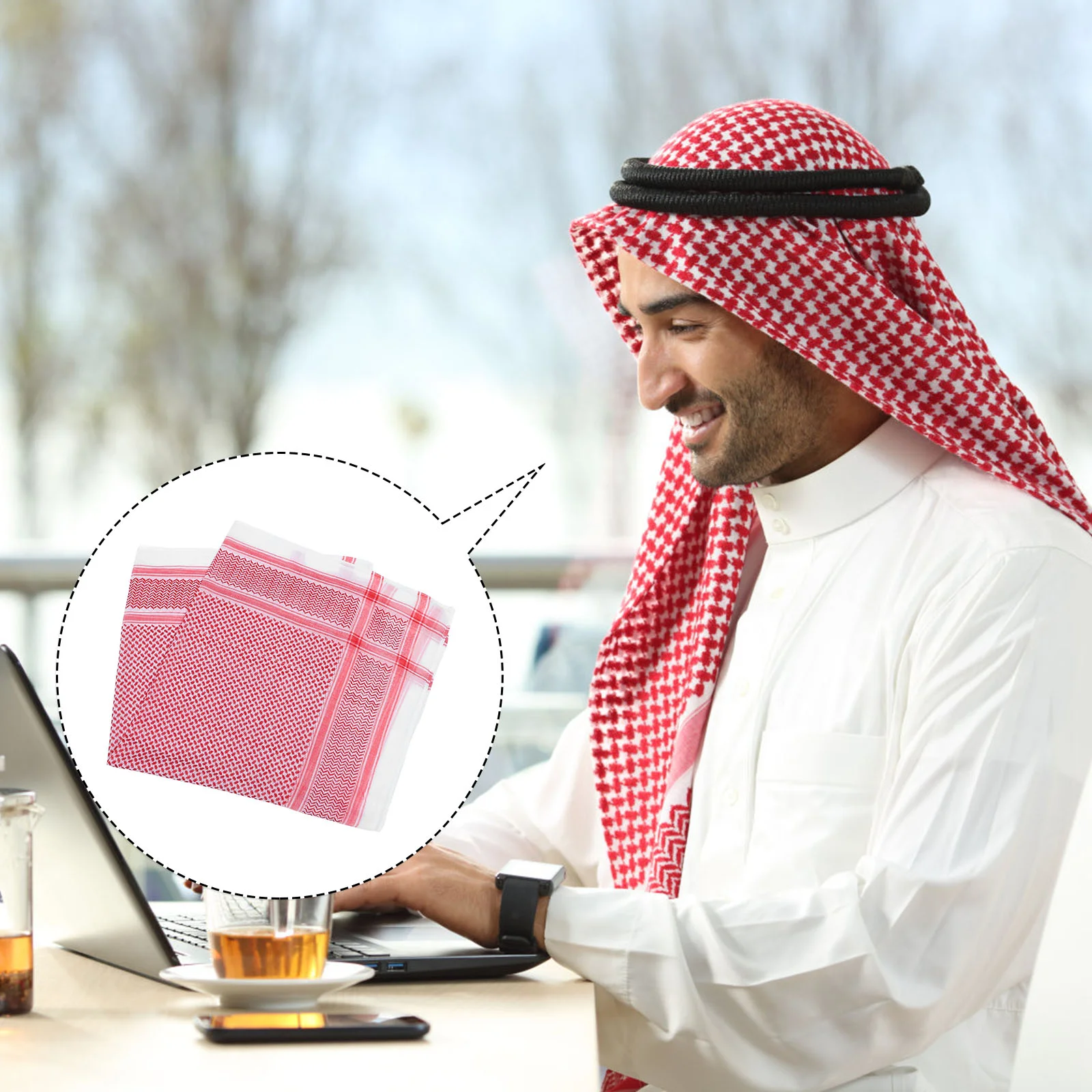 Мужской костюм с повязкой на голову платок из Саудовской Аравии в Дубае для