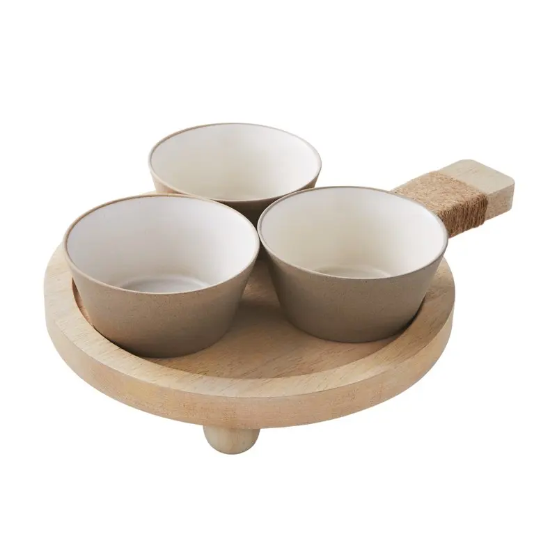 

Whitewash Mango Wood Condiment Board Set by Dave & Jenny Marrs