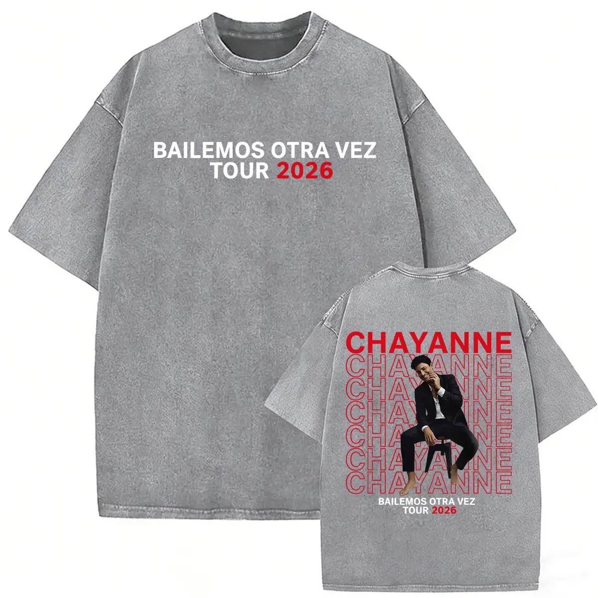 Фото Футболка Chayanne Bailemos Otra Vez Tour 2026 в винтажном стиле, унисекс, Harajuku, хип-хоп, готика, летние топы, свободная футболка №5
