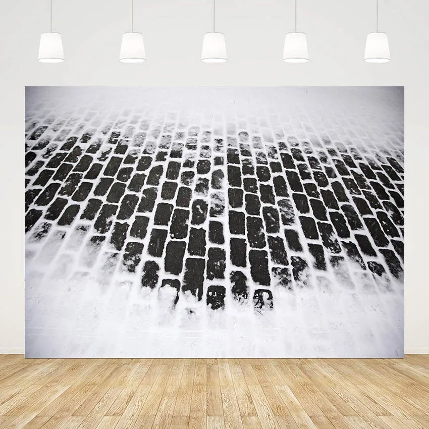 

Фотофон Mehofond Рождество кирпичная дорога Рождество Снежный фон дети праздник портрет фотостудия фотобудка