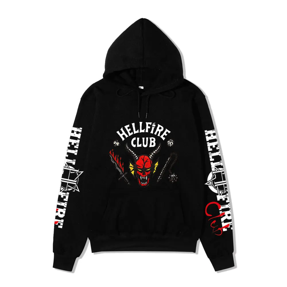

Eddie Munson Hoodie Hellfire Club Demon Hoodies Women/men Unisex Winter Streetwear Oversized Stranger Thing Hooded Sweatshirts