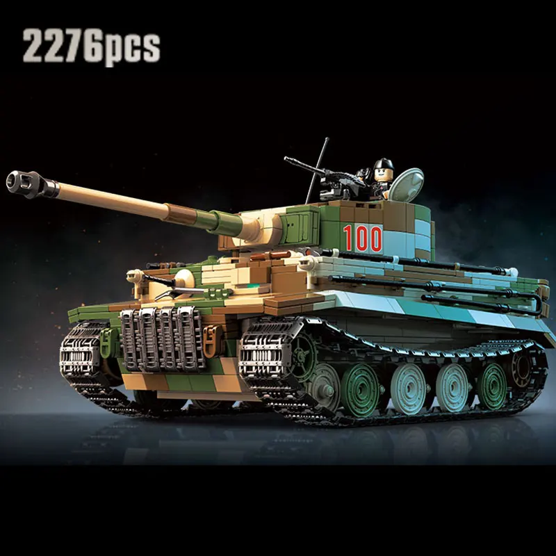 2276 Шт. Набор Коллекционных Строительных Блоков Heavy Tank Tiger Времен Второй Мировой
