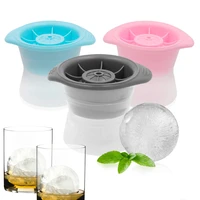 1pc whiskey round ice cube maker silicone spherical ice cube mould ice maker machine quick freezer mold tray kitchen accessories