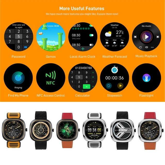 Smartwatch DOOGEE D11 1.32 Inch 300mAh Real-time Heart Rate 70 Sport Modes For Android iOS Mobile Phone 6