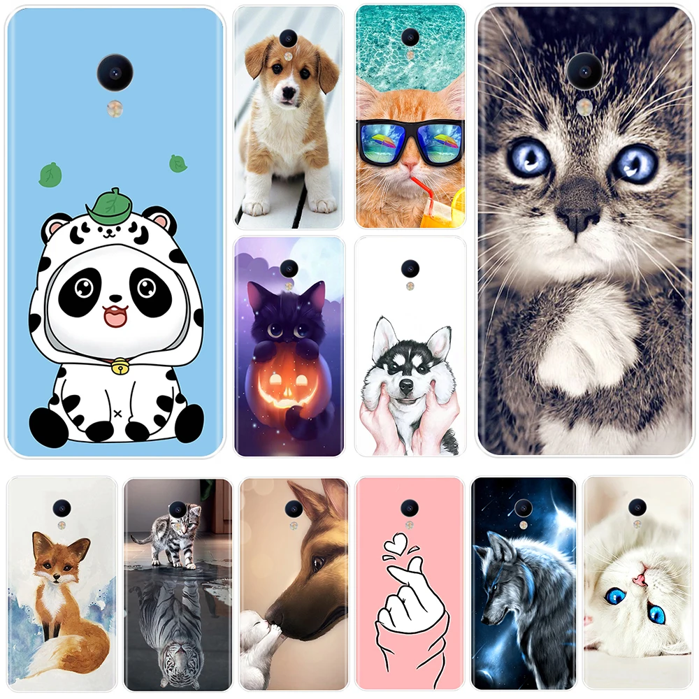 

Phone Case For Meizu M6 M6S M5C M5 M5S M3S M3 M2 Soft Silicone TPU Cute Animals Painted Back Cover For Meizu M6 M5 M3 M2 Note