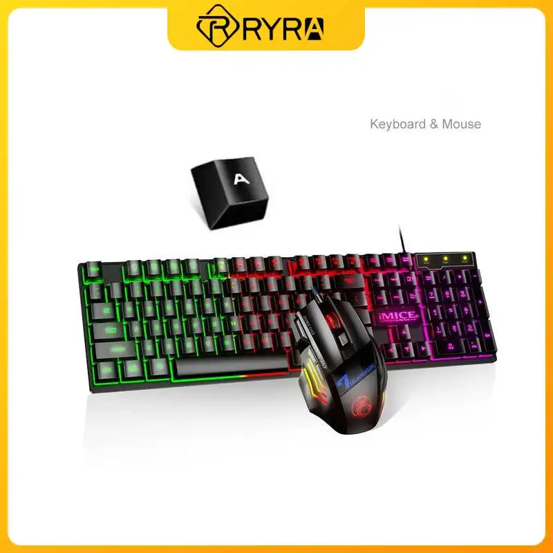 

RYRA Gamer Keyboard Backlit Keyboard And Mouse Gamer Kit Gaming Keyboard Kit RGB Keyboard Mouse Kit In Russian UK For PC