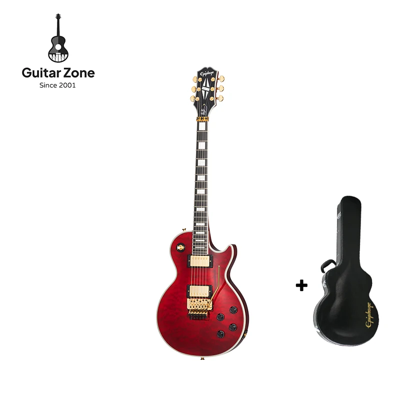 

Epiphone Alex Lifeson Les Paul Custom Axcess Ruby Professional High-end 6 Steel String Electric Guitar with Guitar Hard Case