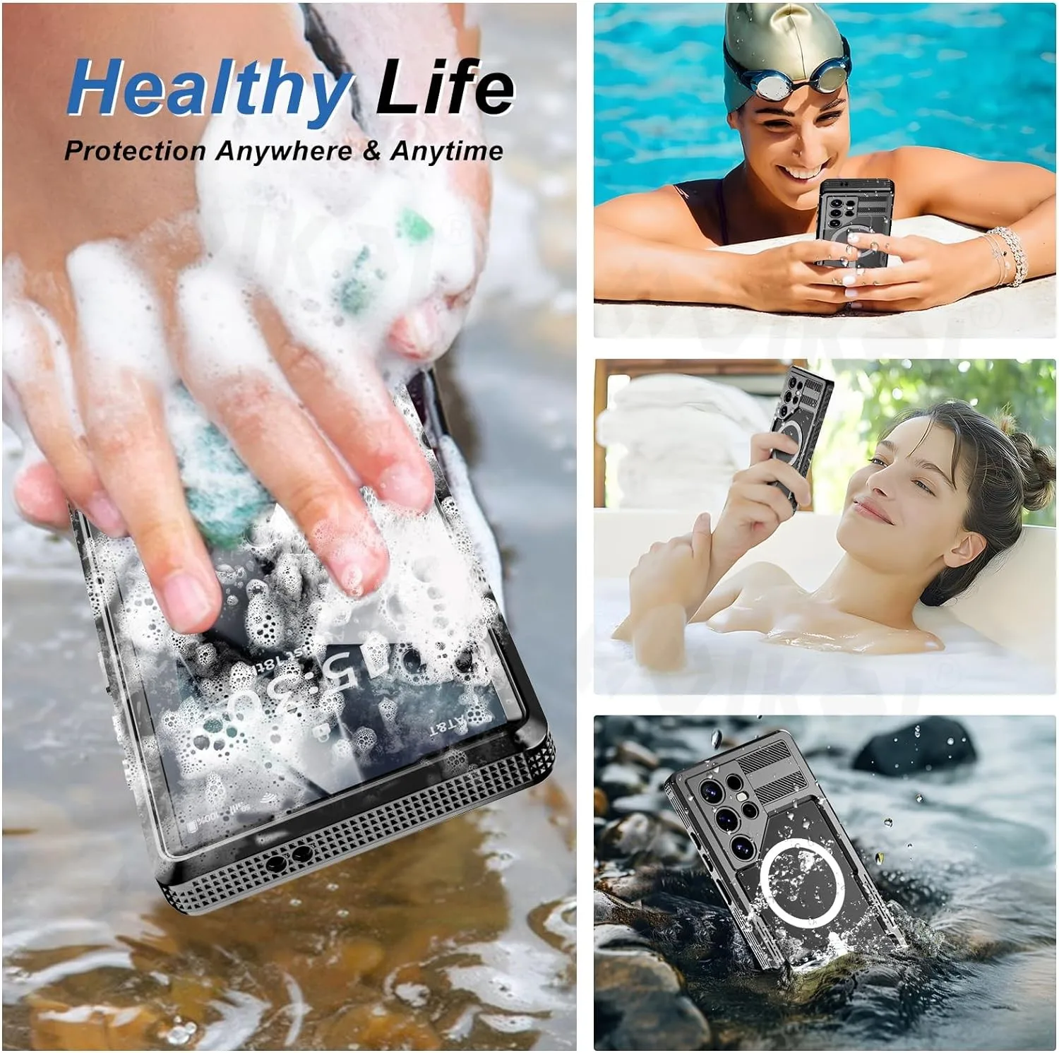 Водонепроницаемый пылезащитный ультразащитный чехол для Samsung Galaxy S24 от Huikai