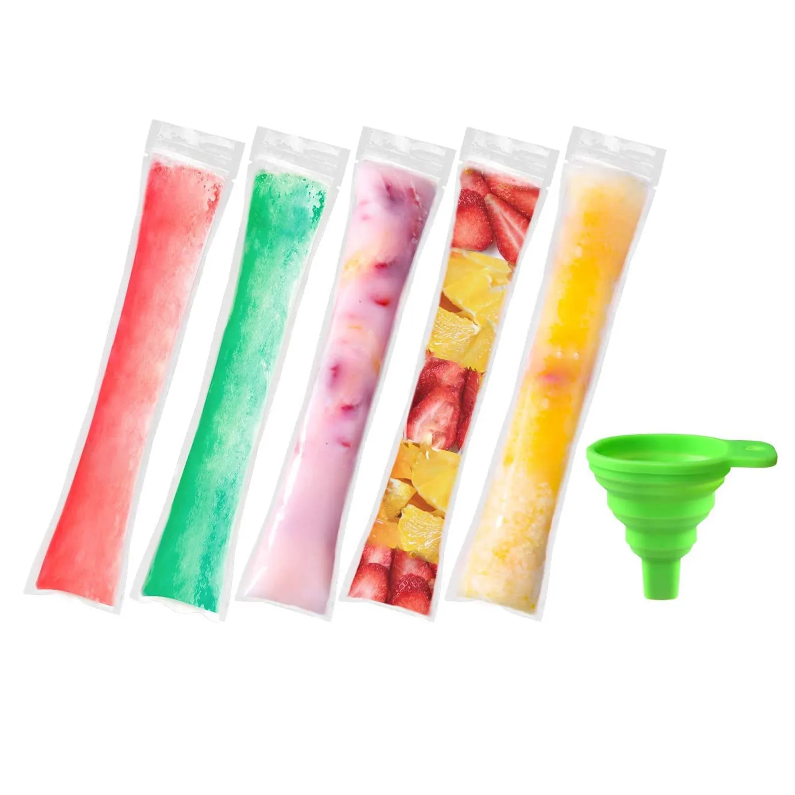 

Изготовитель фруктового льда с застежкой-молнией, пакет с застежкой-молнией для фруктового льда с силиконовой воронкой, пакеты для фруктов...