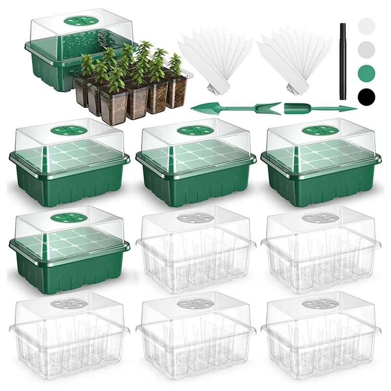 

Reusable Seed Starter Tray Seed Starter Drain Hole Base For Greenhouse Propagator Station Seeds Plant