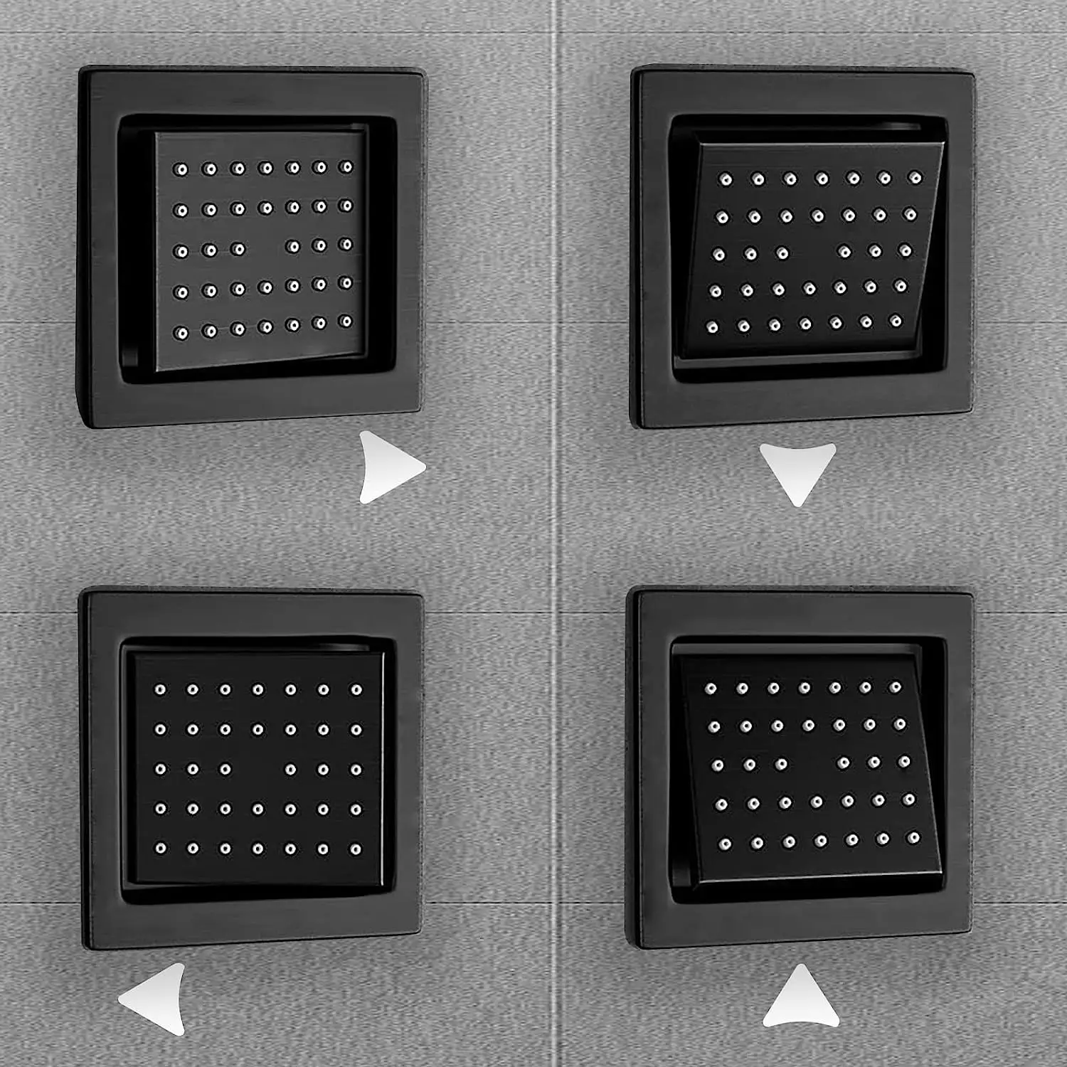 

Скрытая установка, струйный душ Delnet для душа, спа, латунные квадратные массажные струи, спрей для тела и душа