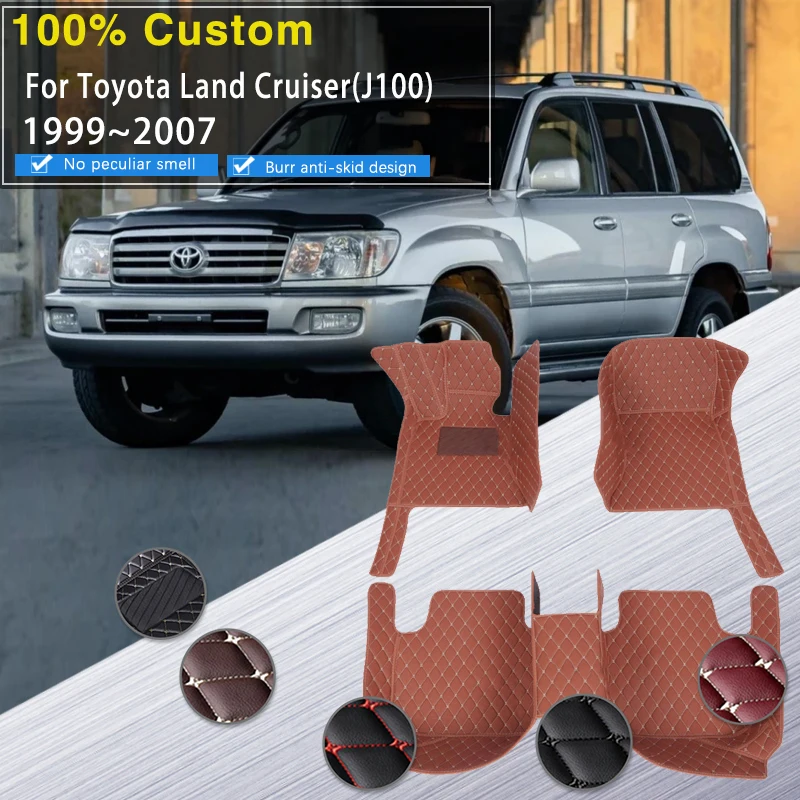 

Автомобильные коврики для Toyota, коврики для Toyota Land Cruiser, Rando-kurong, LandCruiser 1999 ~ 2007, 5 сидений, автомобильные коврики, роскошные коврики, автомобильные аксессуары