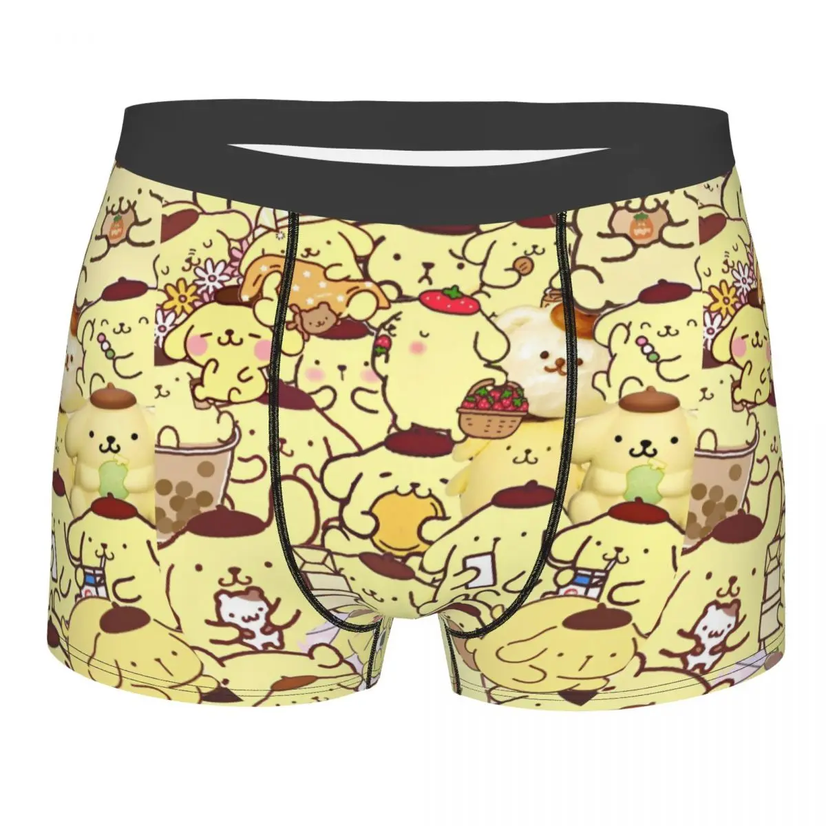 Мужские боксеры Sanrio Kawaii Pom Purin женское мягкое нижнее белье мужское сексуальное