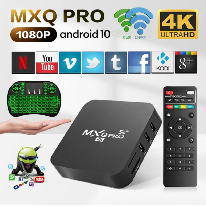 

Cheapest 4K Smart TV Box Android 10.0 MXQ PRO RK3128 Media Player 1+8G With 2.4G Wifi Quad-Core Multimedia Player Set Top Box