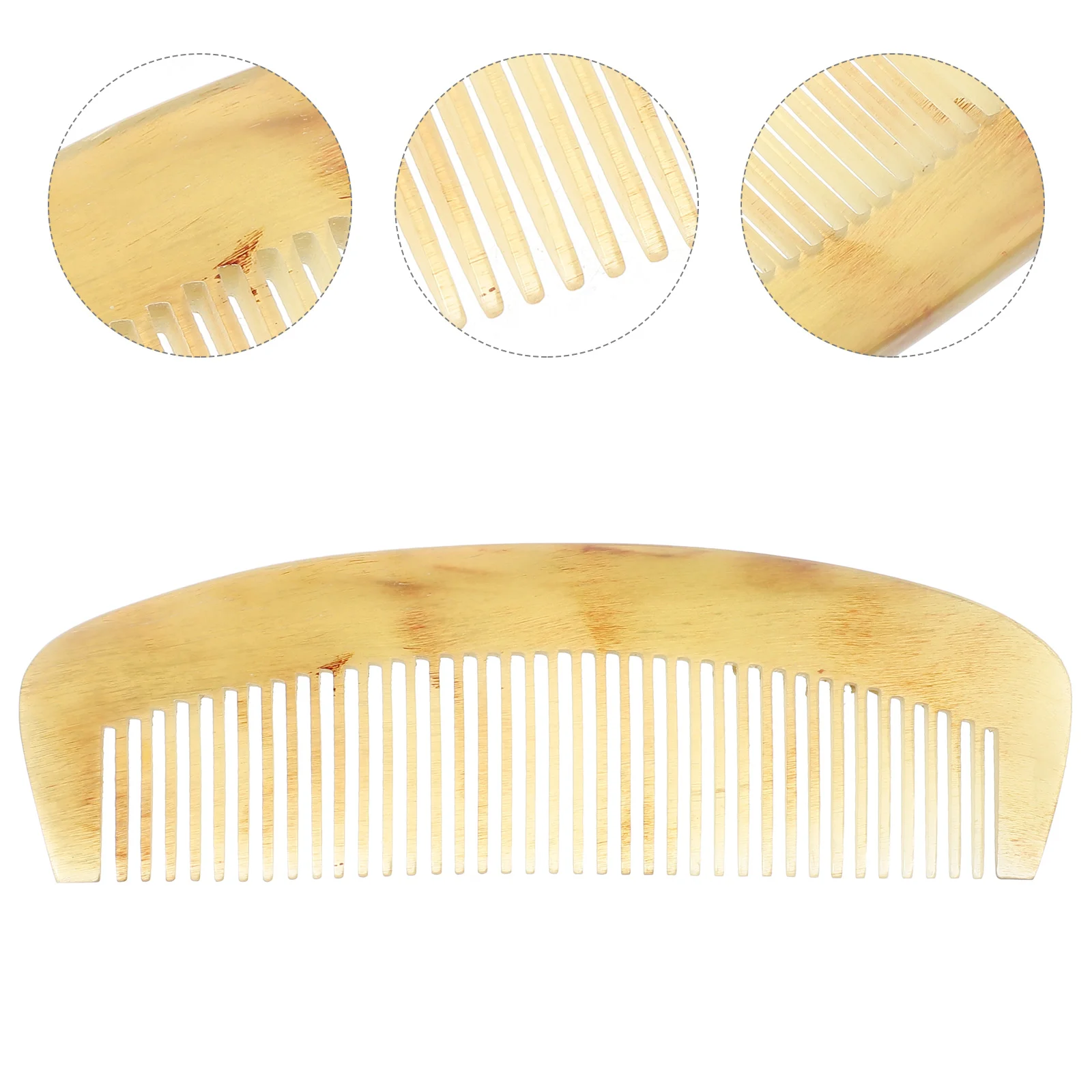 

Natural Horn Comb Anti-static Portable Hair Smoothing Comb Prevent Hair Loss for Traveling
