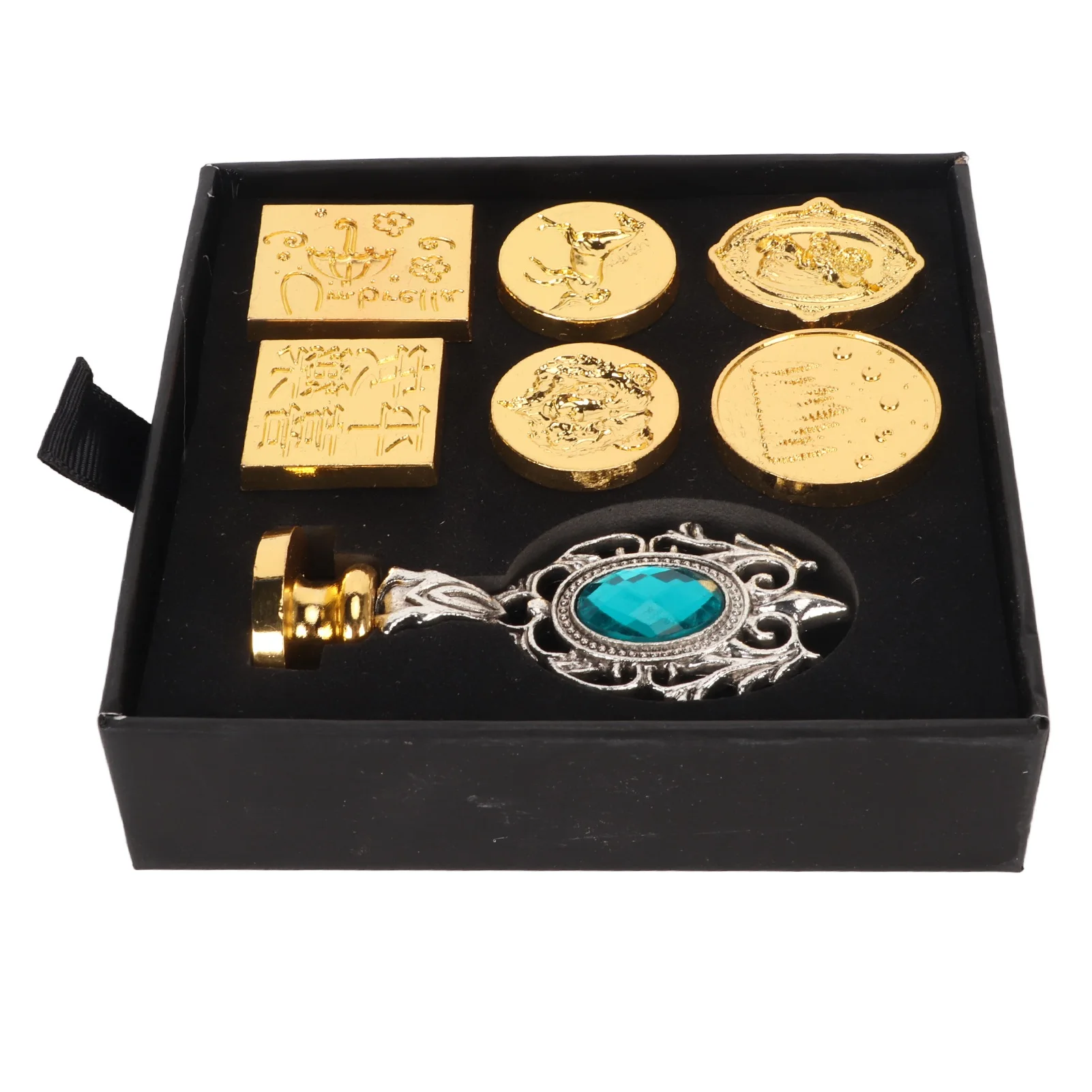 

Восковой набор, широко используемый воск комплект печатей, съемный Ретро дизайн с 6 головками для конверта