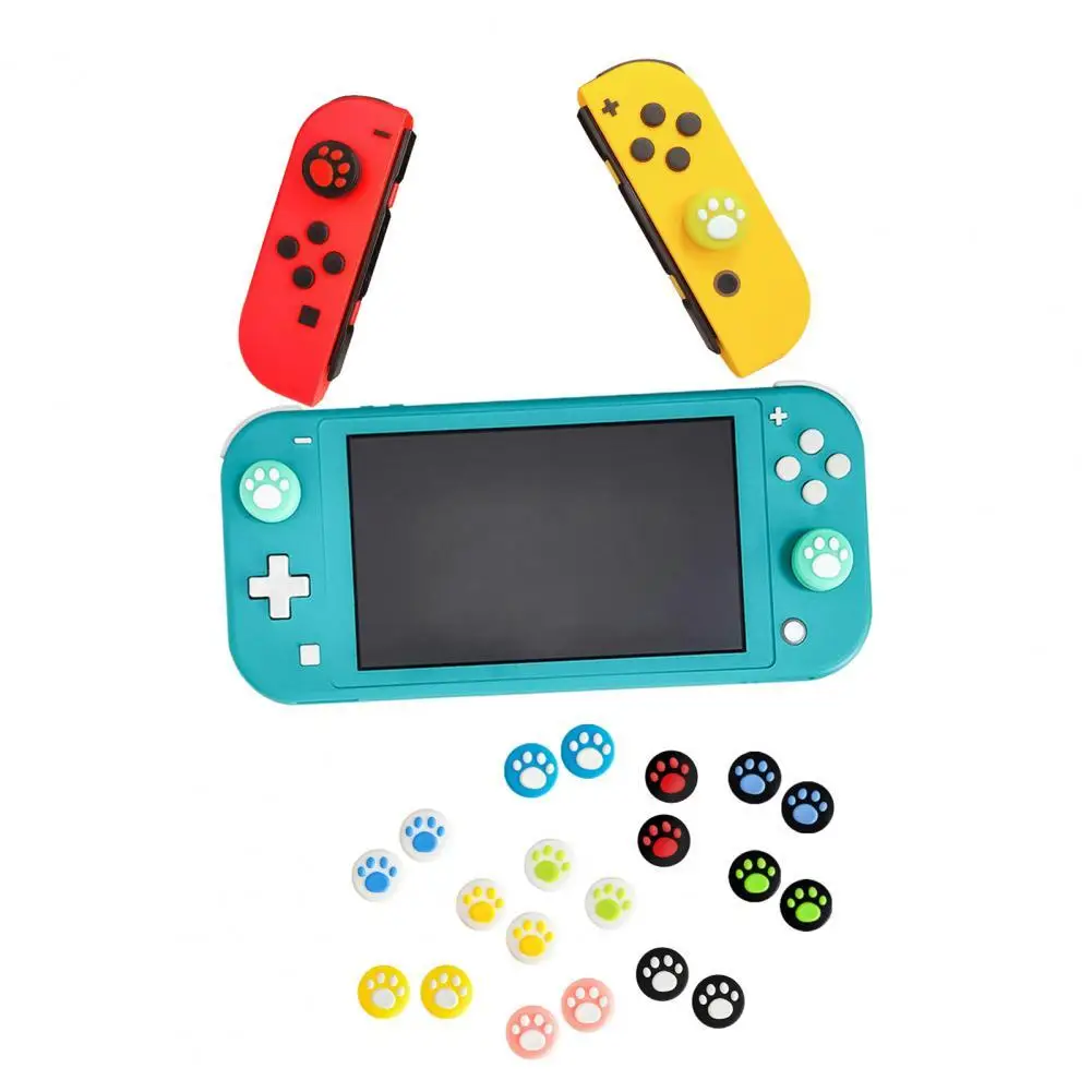 

4Pcs/Bag Thumbstick Cover Easy to Install Elastic Silicone Creative Claw Pattern Thumbstick Protector for Switch