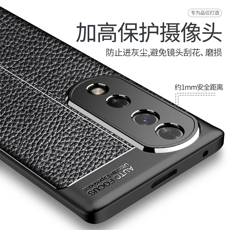 For Honor 70 Pro Case For Honor 70 Pro Cover Shockproof TPU Soft Leather Style Protective Phone Shell Bumper For Honor 70 Pro