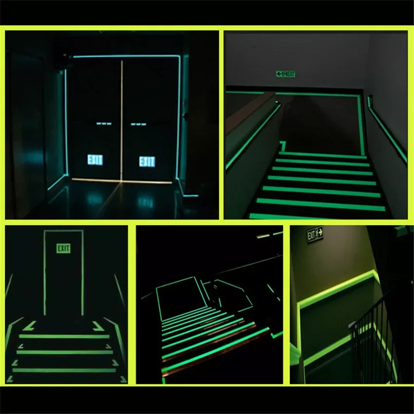 

Luminous Tape Interesting Wall Sticker Living Room Bedroom Eco-friendly Home Decor Decal Glow in the Safety Warning Sticker Tape
