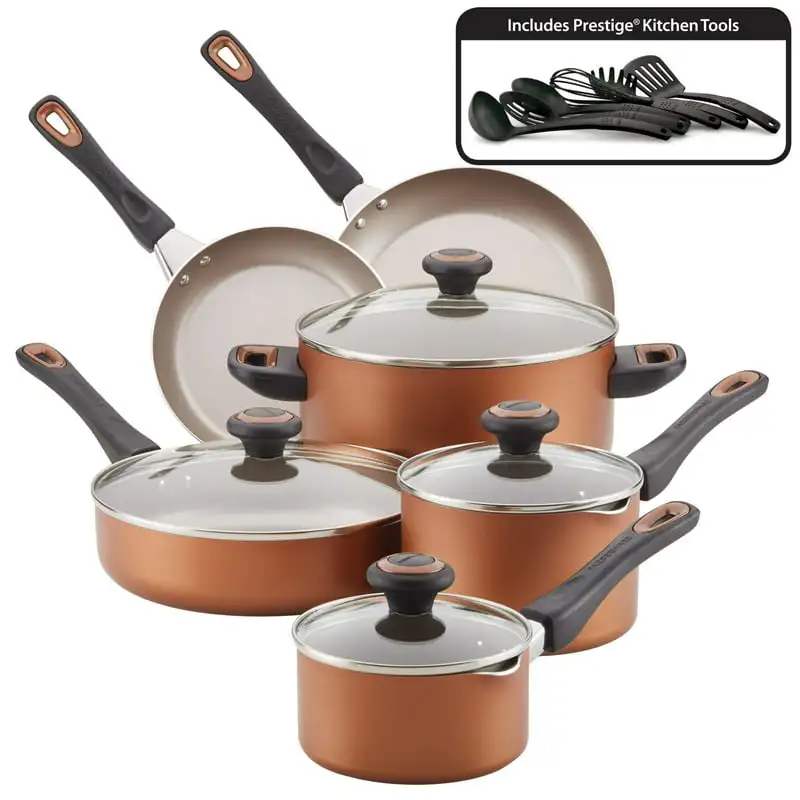 

Nonstick Pots and Pans Set/Cookware Set, Copper Air fryer silicone basket Cooling rack Aluminium pan Molde para hornear Baking a