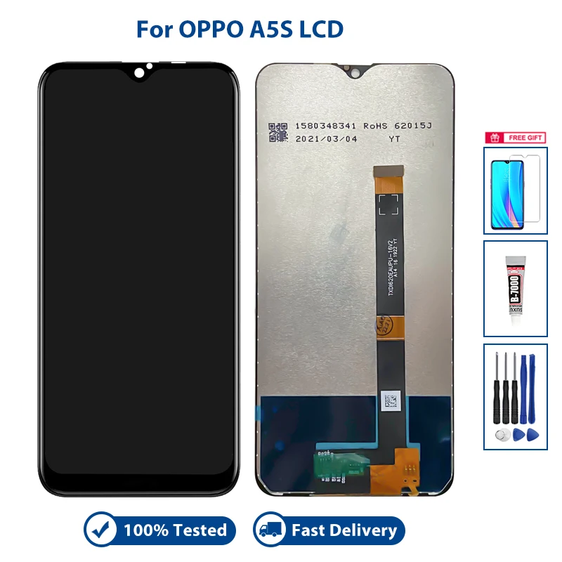 

6.2" For Oppo A5s AX5s LCD Display Touch Screen Digitizer Assembly For Oppo Oppo A5S / AX5S / A7 / AX7 / A12 / A12S / Realme 3