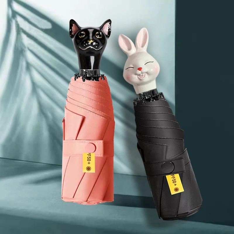 

Розовый Свадебный милый Зонт с УФ-защитой, усиленные зонты для дождя и солнца, дождевое оборудование LL50UM