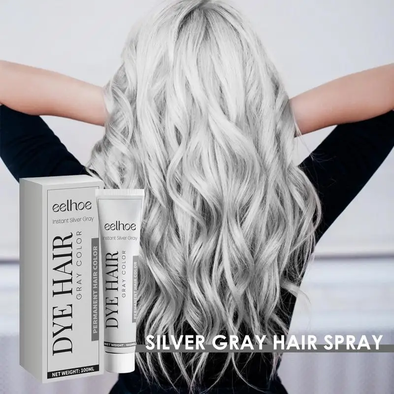 Wax Hair Styling Gray Hair Cream Silver Pigment Nourish Hair Gel Immediate Effect For Hair Coloring Styling