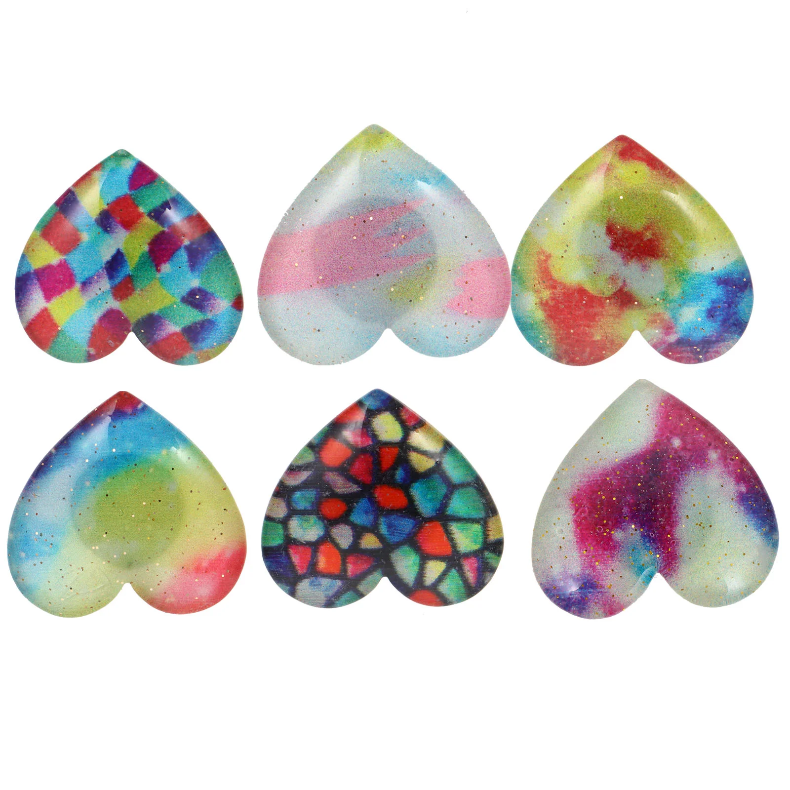 

6 Pcs Magnetic Mount Diamond Drawing Holders Heart Magnet Cover Holder Diamond Drawing Fixators Diamond Magnetic Cover