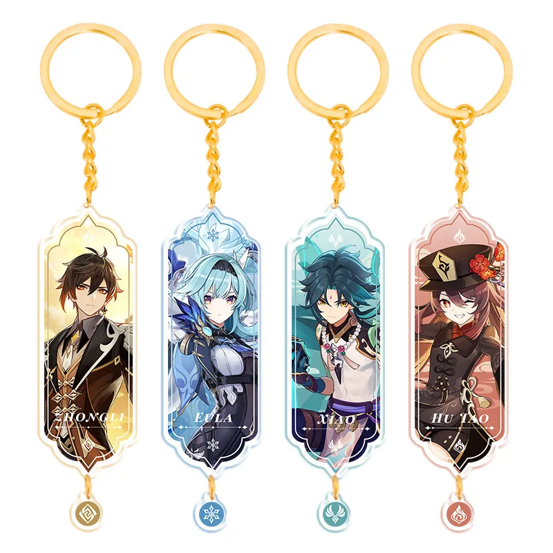 

Gacha Game Genshin Impact Xiao Kazuha Childe Raiden Shogun Hutao Aether Venti Zhongli Itto Albedo Ganyu Acrylic Keychain Pendant