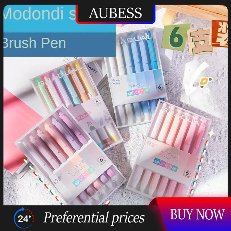 

Rolling Ball Pen Smooth Writing Fresh Morandi Color Scheme Gel Pen Set The Pen Tip Is Exquisitely Crafted No Overflow 0.5mm