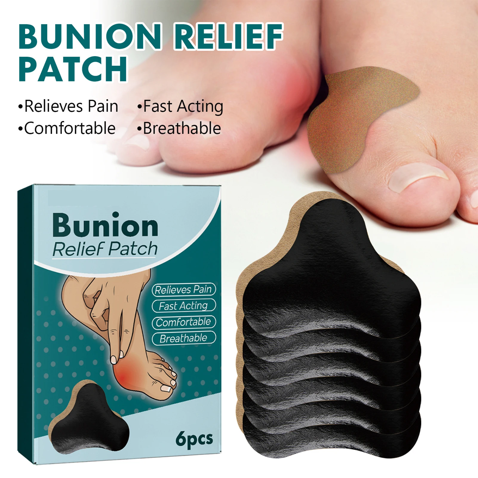 

6PCS Bunion Relief Patch Comfortable Breathable Foot Care Product