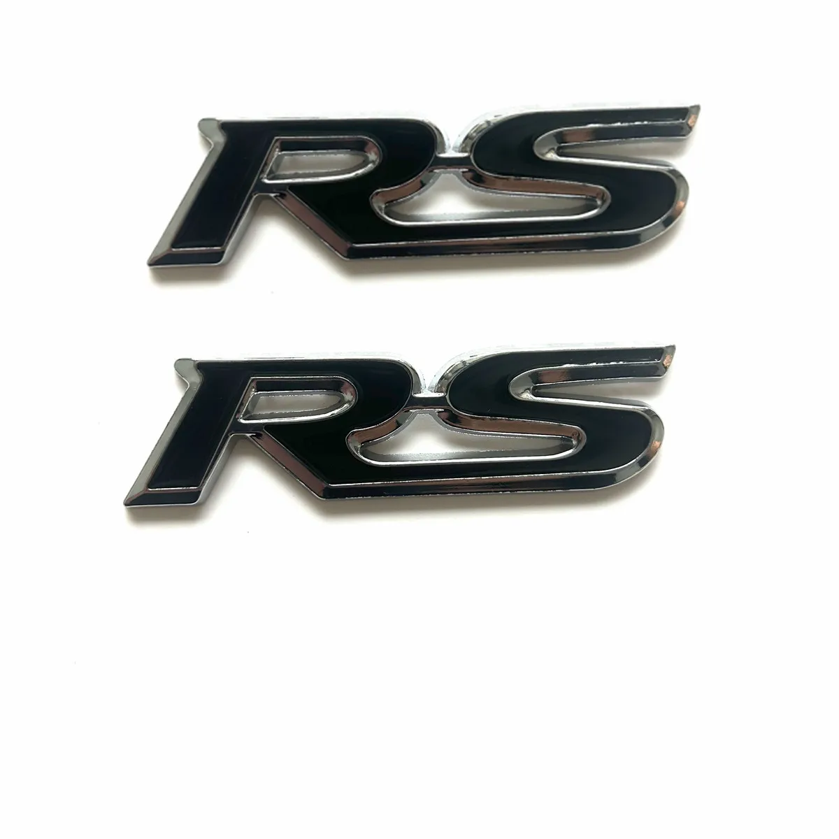 

3D металлический черный красный логотип RS эмблема на руль автомобильный значок RS наклейка аксессуары