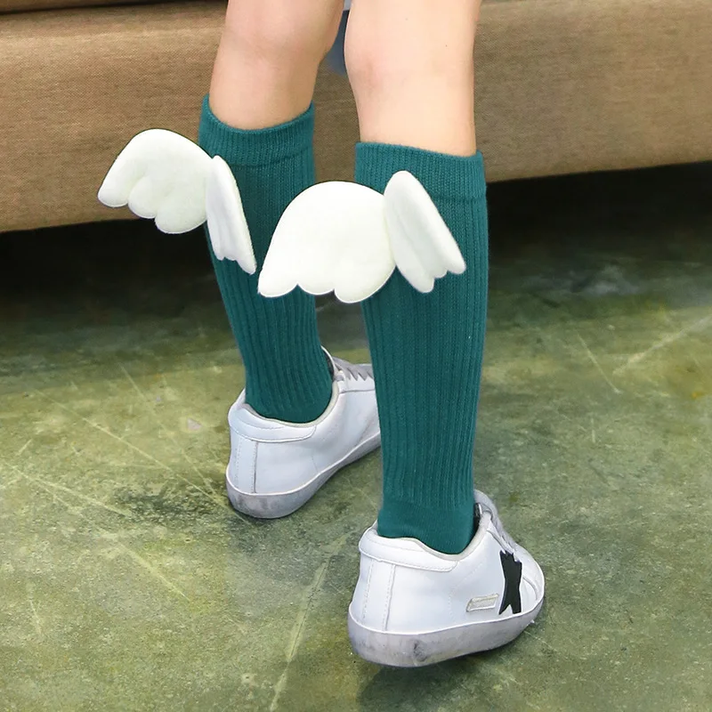 

Baby Sock Spring and Autumn Solid Color Kids Wing Socks Cute Baby Girl Warm Pantyhose Fashion Child Dance Baby Bottom