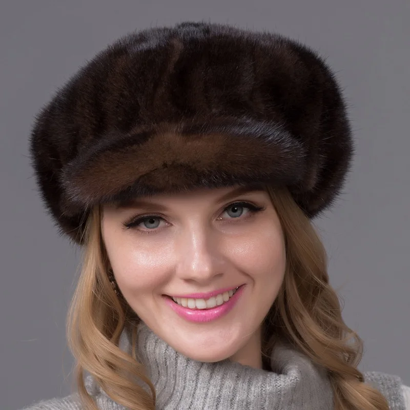 Европейская и американская норковая меховая шапка