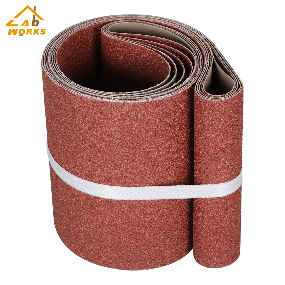 6 Inch X 48 Inch 80 Grit Sanding Belts Premium Aluminum Sand