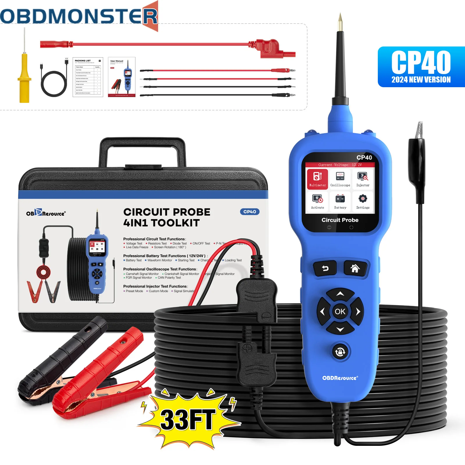 OBDResource CP40 4 в 1 автоматический тестер цепей комплект электрических тестовых
