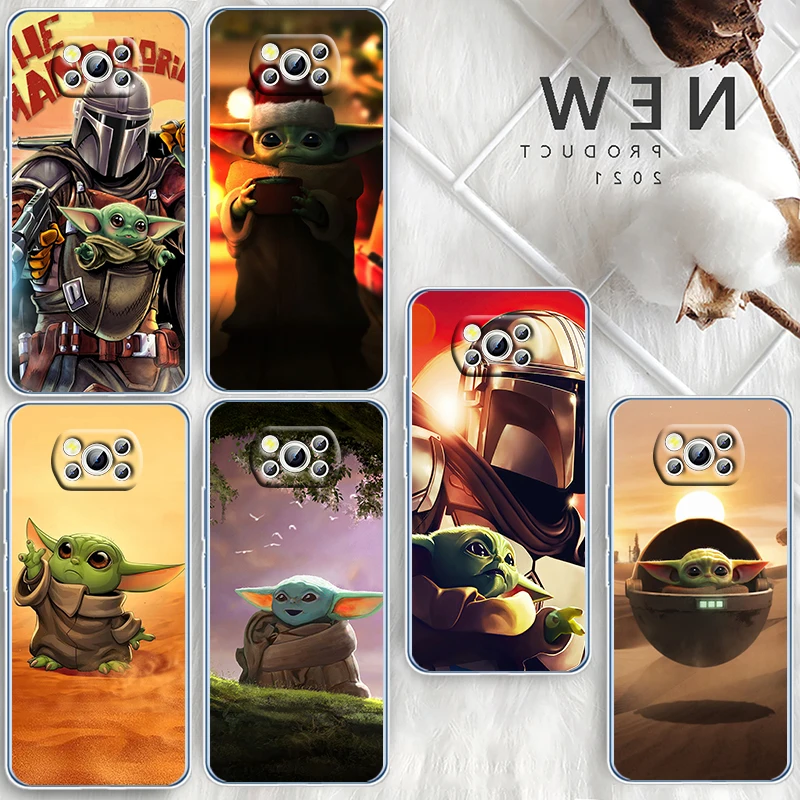 

Star Wars Baby Yoda For Xiaomi Redmi Note 10S 9 Civi Poco X4 X3 NFC F3 GT M4 M3 M2 X2 F2 Pro C3 5G Transparent Phone Case