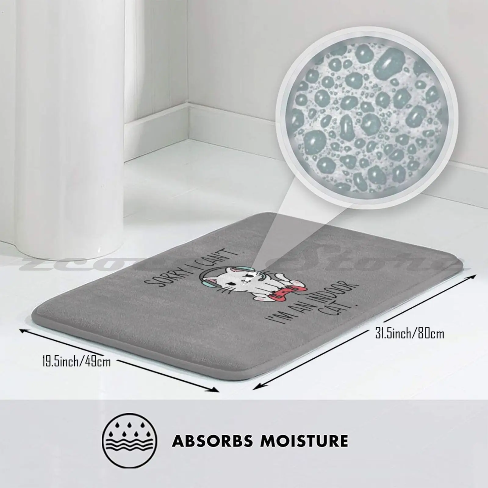 Детский коврик для видеоигр Я An Indoor нескользящий впитывания воды дверной кошек