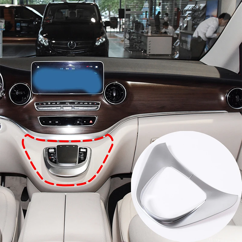 

For Mercedes-Benz V-Class 2015-2020ABS Chrome Plated Car Center Control Panel Sticker Car Interior Accessories