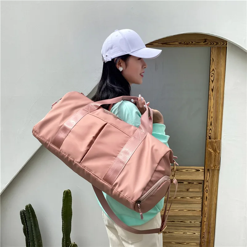 Large Female Travel Bag Travel Pocket Fashion Cross body Sports Travel Bag Shoe Compartment Clothing Storage Bag Shoulder Bag