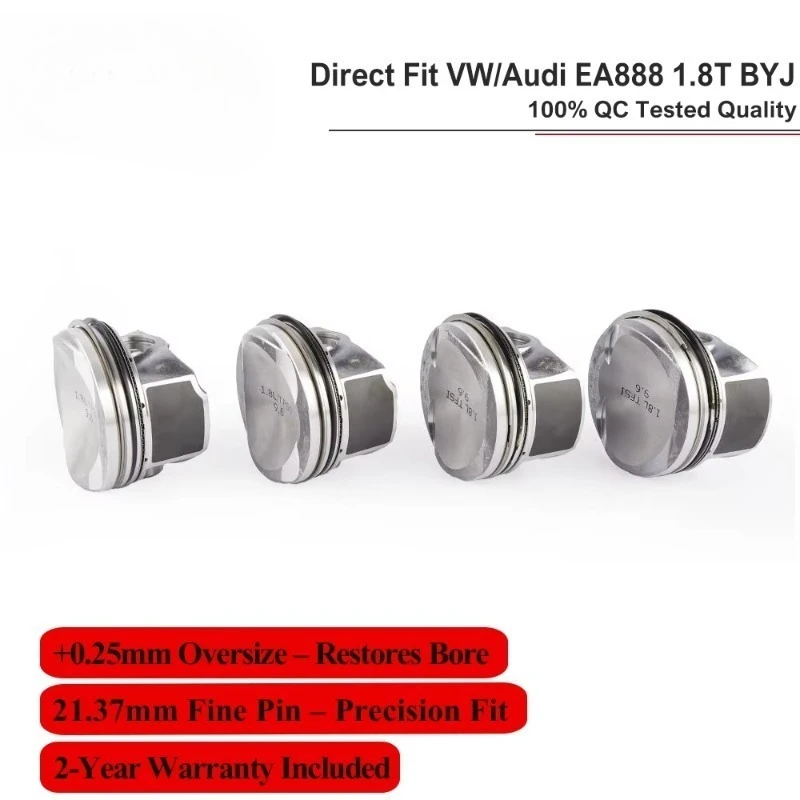 Комплект поршней двигателя OEM 06J107065AG 06H107065BK увеличенного размера (+0.25 мм, 82.75 мм) для VW EA888 1.8T для Passat CDH BZB CDA (art.: 3920dc0d89aed) - 3920dc0d89aed