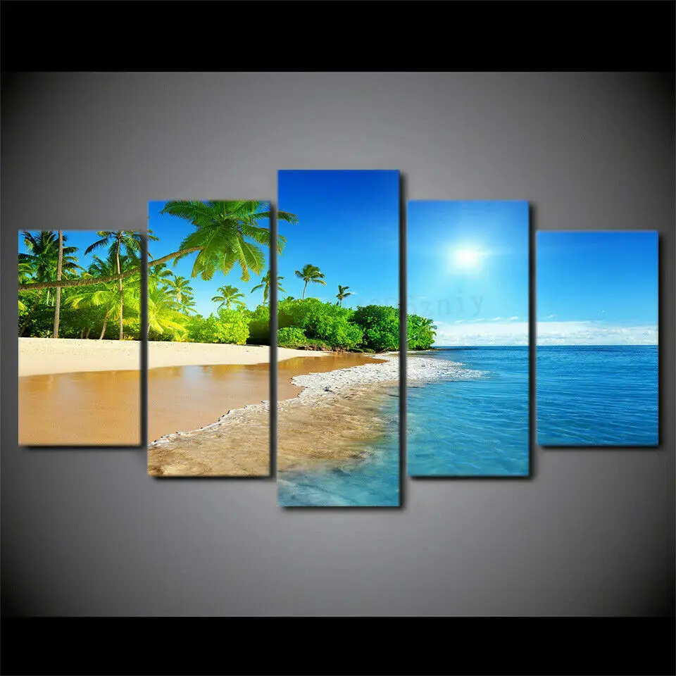 

Тропический прибережной море Фотофон пейзаж Картина на холсте искусство на стену HD печать домашний Декор без рамки картины