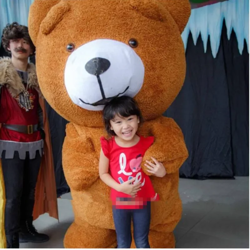 1,95 м Хэллоуинский надувной костюм медвежонка в качестве маскота для косплея на вечеринке, игры, рекламы и промоакций на открытом воздухе.