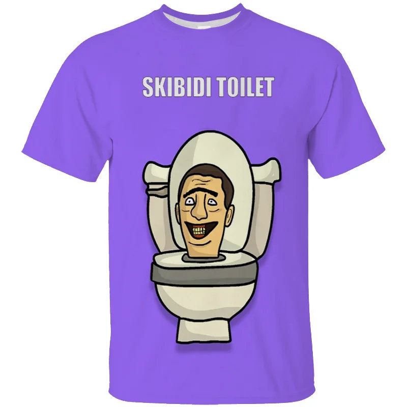 Фото Футболка Skibidi с 3D-принтом унитаза, мультяшная графическая камера, футболки для мужчин, детская модная уличная одежда с коротким рукавом, Топ №5