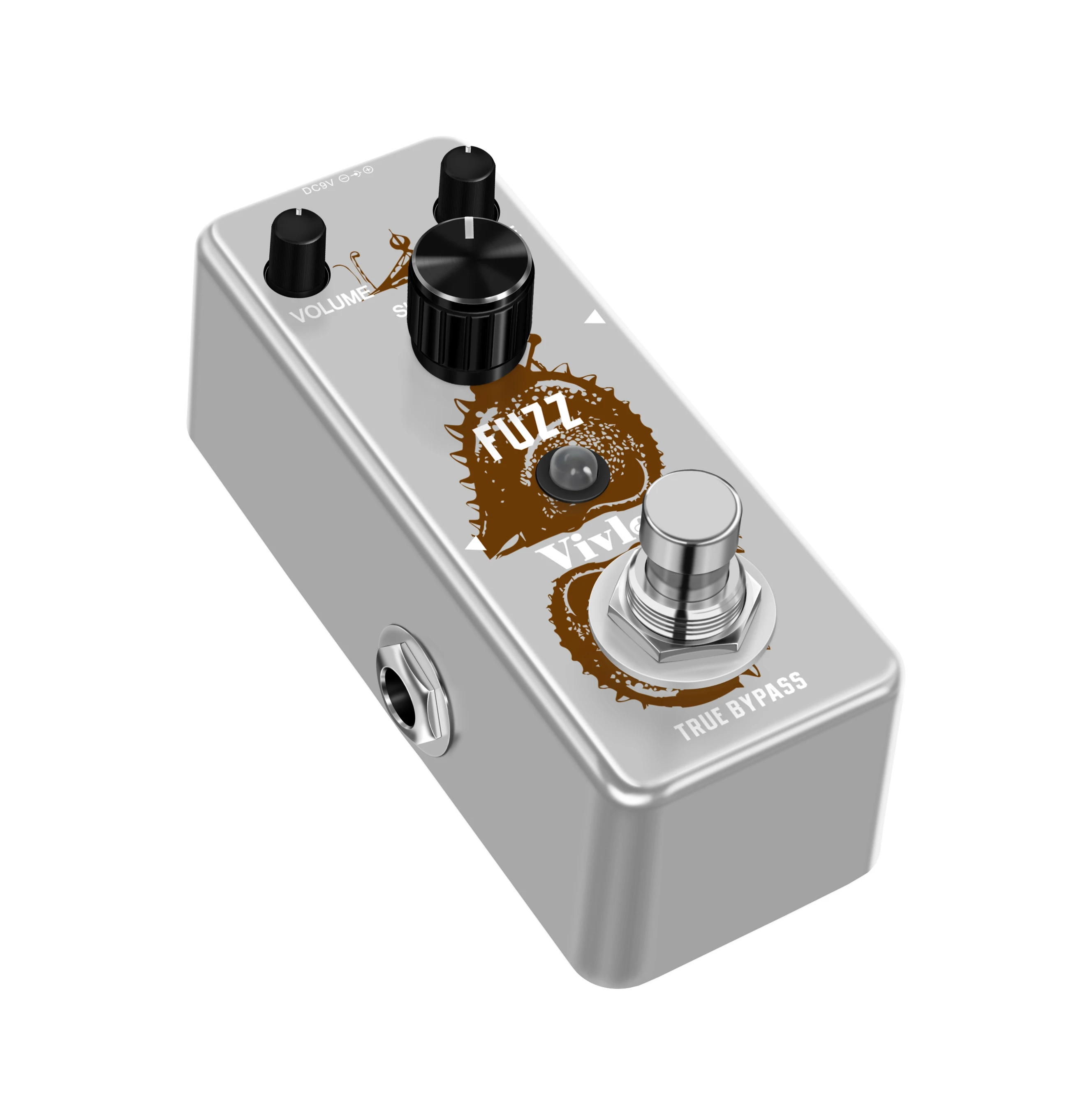 Vivlex LEF-306 Fuzz Pedal For Electric Guitar & Bass Traditional Fuzz Effect Full Metal Shell ​True Bypass